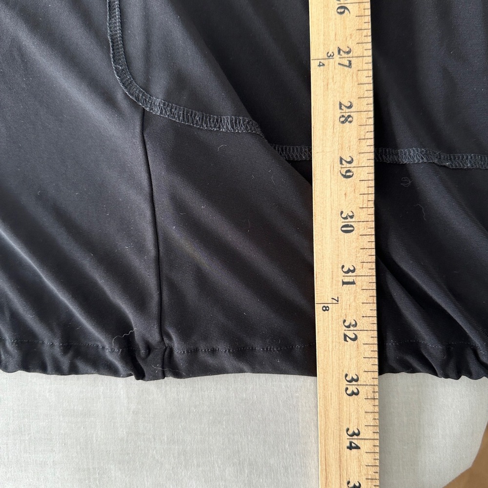 Sun Kim Women's S Tunic Dress‎ Black Zip Front Bubble Hem SK105 Made in USA - Picture 5 of 8